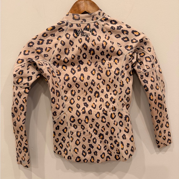 Billabong Wetsuit Jacket Youth 14 Leopard Print Full Zip Surf Swim - Picture 3 of 10
